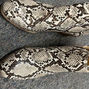 Brand new snakeskin booties